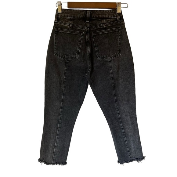 Abercrombie & Fitch Curve Love The Mom High Rise Black Jeans Size 24/00 Short - Picture 3 of 7